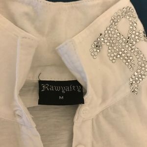Rawyalty rhinestones  Angel  shirt   medium